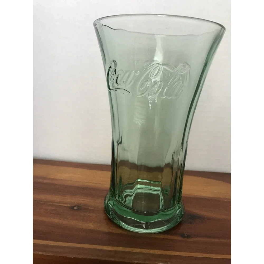 Vintage‎ Coca-Cola Georgia Green Glass 6 Inch Flared Tumbler Cup